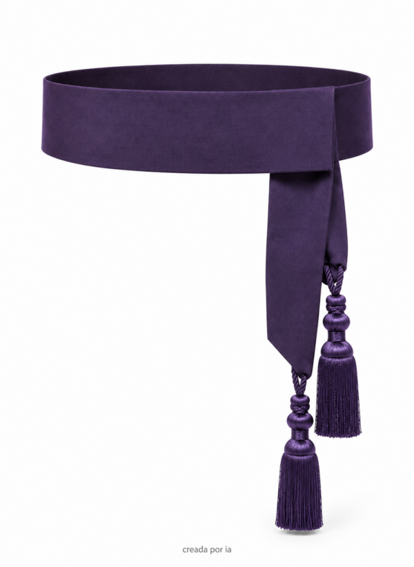 Fajín ceremonial morado con borlas FAJIN CEREMONIAL COFRADIA LEON